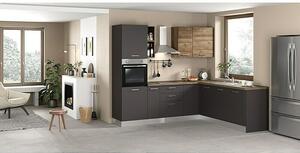 Marinelli Cucine Predsestavljena kotna kuhinja Vega (Š x G: 250 x 225 cm, Z električnimi napravami, Umivalnik desno)