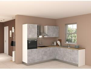 Marinelli Cucine Predsestavljena kotna kuhinja Cassiopea (Š x G: 250 x 225 cm, Z električnimi napravami, Umivalnik desno)
