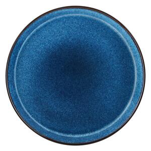 Črno-moder krožnik iz kamenine ø 27 cm Gastro Dark Blue/Black – Bitz