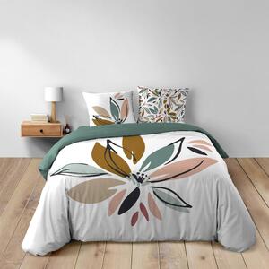 Bela podaljšana bombažna posteljnina za zakonsko posteljo 240x220 cm Octavia – douceur d'intérieur
