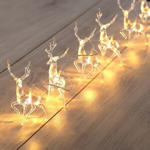 LED svetlobna veriga v obliki severnega jelena DecoKing Deer, 10 luči, dolžina 1,65 m