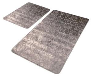 Sive žametne kopalniške preproge v kompletu 2 ks 60x100 cm – Mila Home