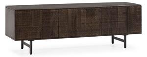 Temno rjava TV omarica iz masivnega manga 145x48x40 cm Kalai – MOME