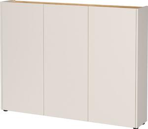 Kremno bela omarica v hrastovem dekorju 138x105x25 cm Libbiano – Germania