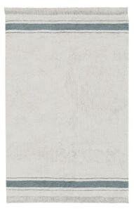 Modra/kremno bela pralna ročno tkana bombažna preproga 140x200 cm Gastro Vintage Blue – Lorena Canals