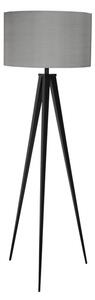 Črno-siva talna svetilka Zuiver Tripod, ø 50 cm