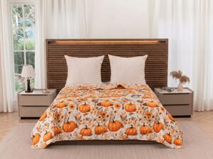 Pregrinjalo za posteljo FLOWERS AND PUMPKINS, oranžno Dimenzije: 170 x 210 cm