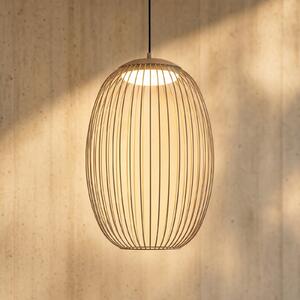 Lucande LED-zunanja viseča svetilka Richi, bež, 40 cm, z možnostjo zatemnitve, zatemnjen, Bež, Kovina, Sodobni