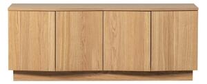 TV omarica iz masivnega hrasta v naravni barvi 133x52x45 cm Zuma – WOOOD