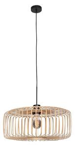 Steinhauer Visoka svetilka Sparkled Light, črna/naravni bambus, Ø 50 cm, zatemnjen, Črna, Dnevna soba / jedilnica, Bambus