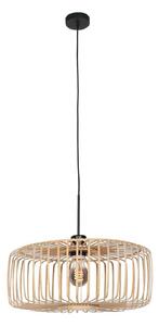 Steinhauer Visoka svetilka Sparkled Light, črna/naravni bambus, Ø 60 cm, zatemnjen, Črna, Dnevna soba / jedilnica, Bambus