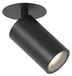 Sodobna vgradna reflektorska svetilka črna GU10 50mm IP44 - Chels