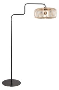 Steinhauer Stojna svetilka Bloeba, črna/naravni bambus, višina 150 cm, Črna, Dnevna soba / jedilnica, Kovina