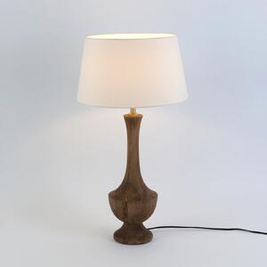 Holländer Namizna svetilka SUBASIO, naravna/ekru, višina 50 cm, mangov les, E27, Les, Dnevna soba / jedilnica, Les