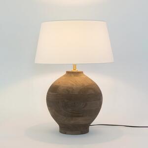 Holländer Namizna svetilka SORATTE, naravna/ekru, višina 48 cm, mangov les, E27, Les, Dnevna soba / jedilnica, Les