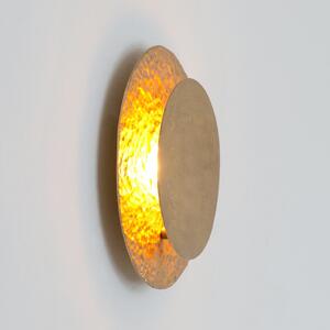 Holländer LED-stenna svetilka CORONARE, premer 26 cm, zlata barva, kovina, z možnostjo, zatemnjen, Zlata / medeninasta, Dnevna soba / jedilnica, Kovina, Sodobni