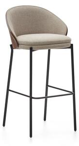 Rjavo-bež barski stol (višina sedeža 77 cm) Eamy – Kave Home