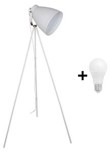 Solight WA001-W - LED Stoječa svetilka MILANO 1xE27/10W/230V bela 145cm