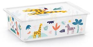Bela plastična otroška škatla za shranjevanje 55x39x16 cm C Box Style – KIS