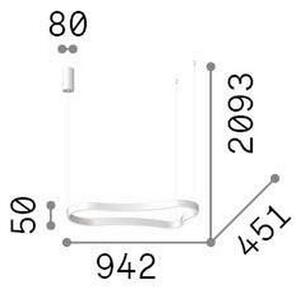 VISEČA LED-SVETILKA Waves 37 W 4000 lm 3000 K 220-240 V