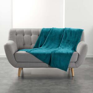 Modra odeja iz mikroflanele 125x150 cm Flanou – douceur d'intérieur