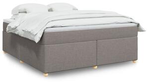 VidaXL Box spring postelja z vzmetnico taupe 180x200 cm blago