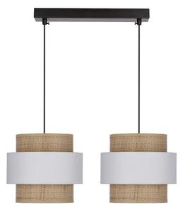 Bela/naravna viseča svetilka s senčnikom iz ratana ø 20 cm Rattan – Candellux Lighting