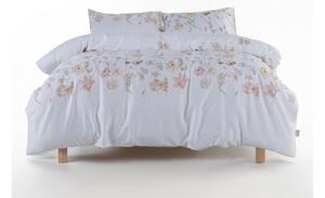 Bela enojna posteljnina iz bombažnega satena 140x200 cm Ivory Garden Floral – Mila Home Luxury