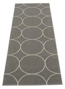Temno siv zunanji in notranji tekač 70x200 cm Boo Charcoal Linen – Pappelina