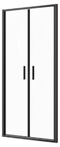 Sanotechnik Nihajna tuš vrata Slim Line (90 x 200 cm, Črna, Debelina stekla: 6 mm)