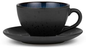 Črno-modra keramična skodelica za kapučino 240 ml Gastro Dark Blue/Black – Bitz