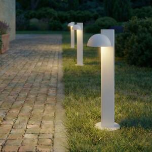 Lucande LED-ulična svetilka Velira, svetlo siva, 77 cm, 1-žarilna, IP44, Siva, Kovina, Sodobni