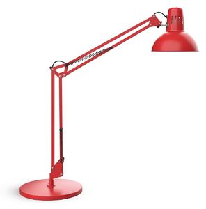 Maul LED namizna svetilka MAULstudy, rdeča, jeklo, 49 cm, E27, Rdeča, Študija / pisarna, Kovina