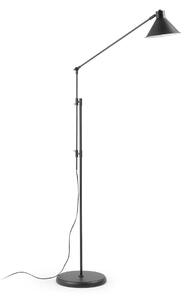 Črna stoječa svetilka s kovinskim senčilom (višina 220 cm) Dione – Kave Home