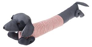 Rožnato-siva zaščita za vrata proti prepihu 17x76 cm Sausage Dog – Rex London