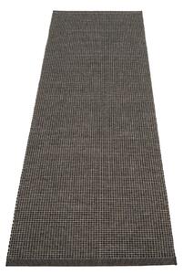 Antracitno siv zunanji in notranji tekač 70x240 cm Emm Black Linen – Pappelina
