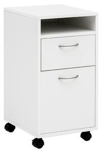 MID.YOU Predalnik Na Kolescih Rollcontainer, Bela