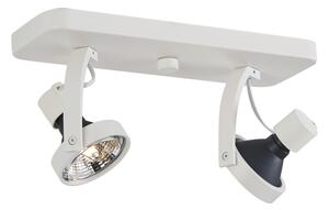 Dizajnerski stropni reflektor bel GU10 70mm 2-luči nastavljiv - Vo