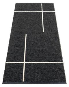 Črn zunanji in notranji tekač 70x180 cm Fred Black – Pappelina