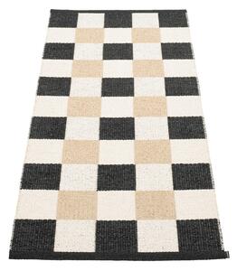Črn/kremno bel zunanji in notranji tekač 70x160 cm Pix Black Vanilla – Pappelina