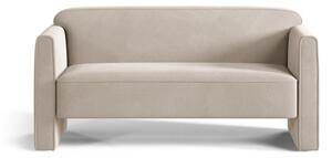 Bež žametna sedežna garnitura 140 cm Abby – Micadoni