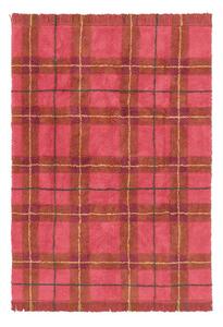 Rdeča pralna ročno tkana bombažna preproga 90x120 cm Tartan Vintage Red – Lorena Canals