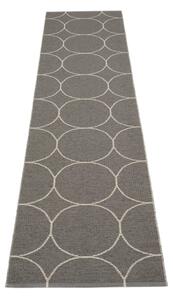 Temno siv zunanji in notranji tekač 70x300 cm Boo Charcoal Linen – Pappelina