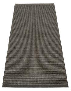 Antracitno siv zunanji in notranji tekač 70x180 cm Emm Black Linen – Pappelina