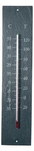 Stenski zunanji termometer iz skrilavca Esschert Design Plain, 45 x 10 cm