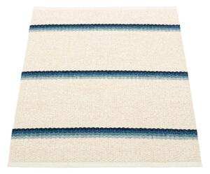 Modra/kremno bela notranja in zunanja preproga 70x90 cm Olle Blue Vanilla – Pappelina