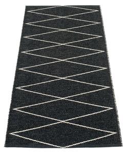Črn zunanji in notranji tekač 70x160 cm Max Black – Pappelina