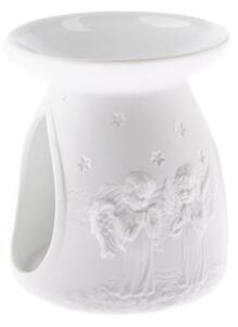 Bela porcelanasta aroma lučka Dakls, višina 12,2 cm