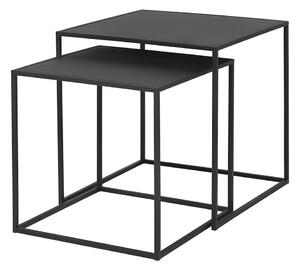 Črne kovinske mizice v kompletu 2 ks 40x40 cm Fera – Blomus