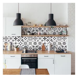 Komplet 24 stenskih nalepk Ambiance Wall Decal Cement Tiles Azulejos Erico, 15 x 15 cm